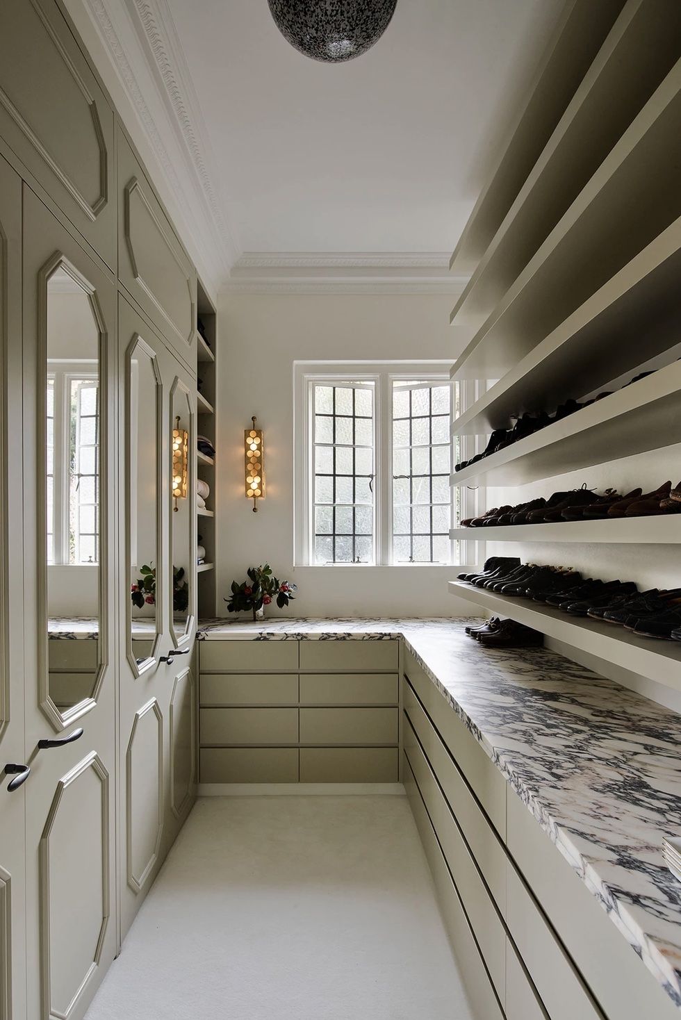 closet with open shelves