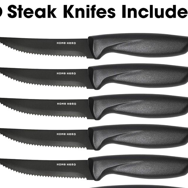 Home Hero Steak Knives Set of 8 - Steak Knife Set - Serrated Steak Knives  Dishwasher Safe Steak Knives - Stainless Steak Knives Serrated - Dinner