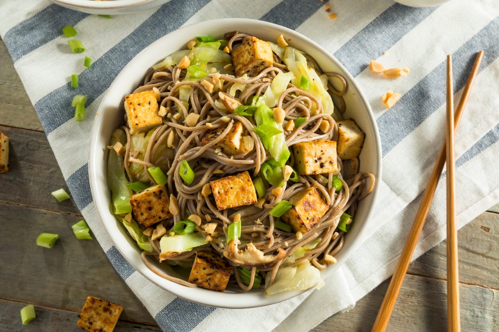 Healthy Carbs: Homemade Asian Tofu Soba Noodle Bowl