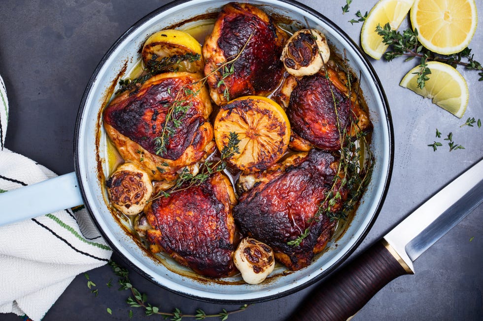 homemade braised chicken thighs