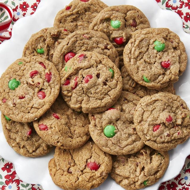 loaded holiday slice and bake cookies on white plate