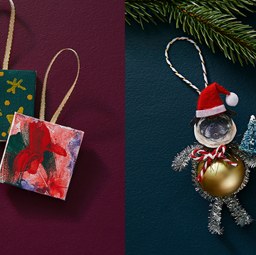 homemade christmas ornaments, mini canvases, mini pet face ornaments