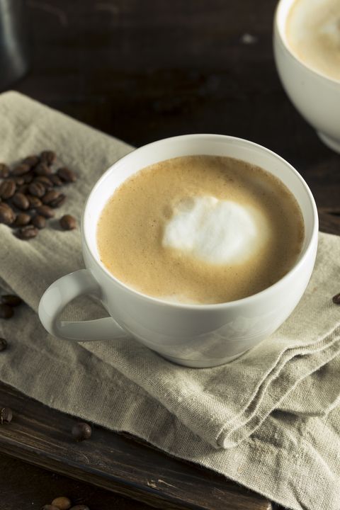 homemade flat white latte