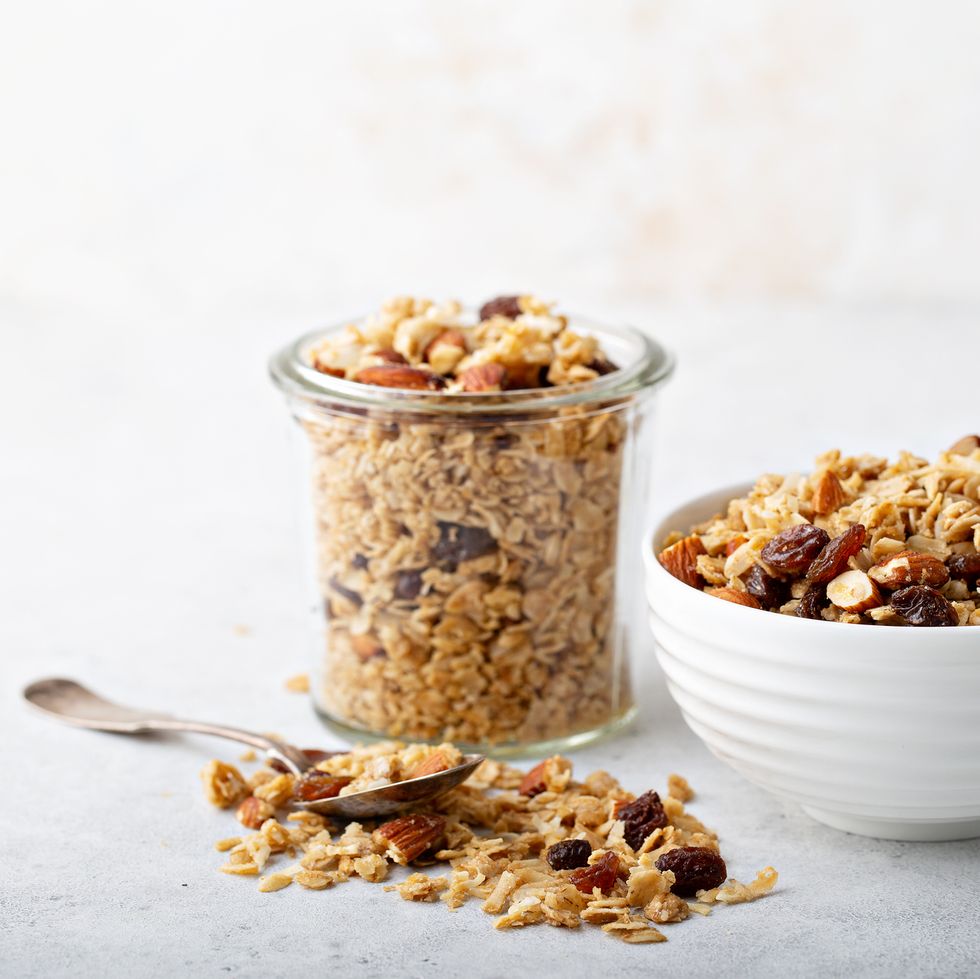 homemade granola with coconut and almonds