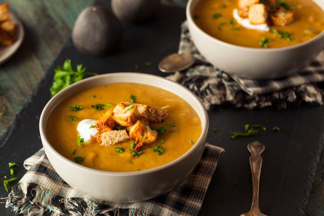 Homemade Hot Butternut Squash Soup