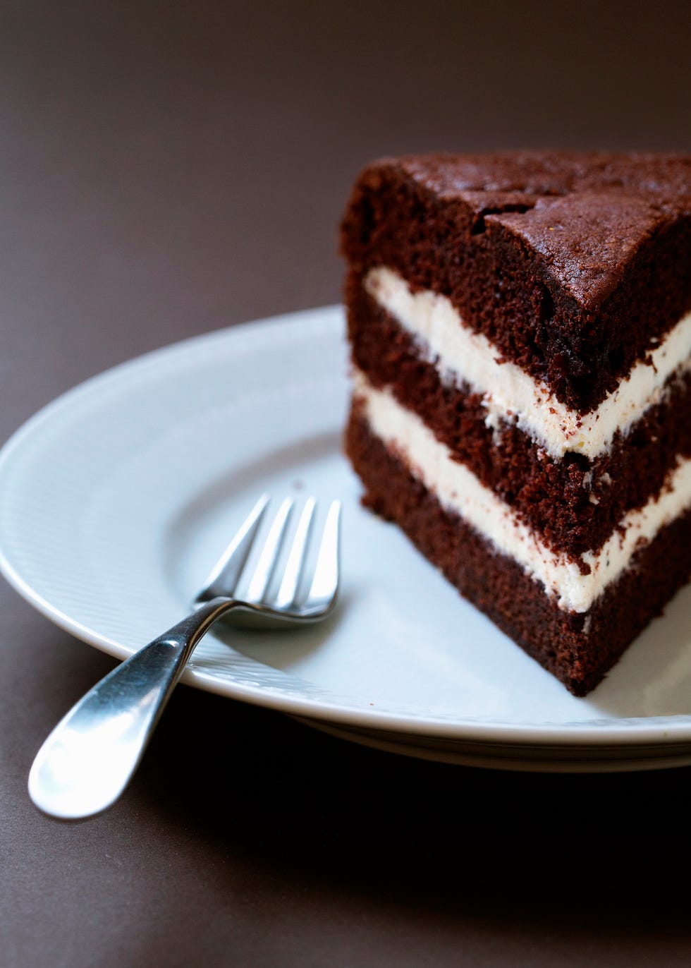 Homemade layered chocolate cake