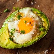 homemade organic egg baked in avocado what to eat after gym