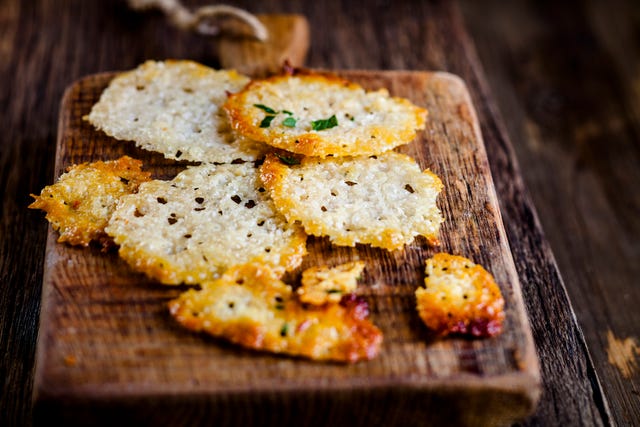 Homemade parmesan crisps