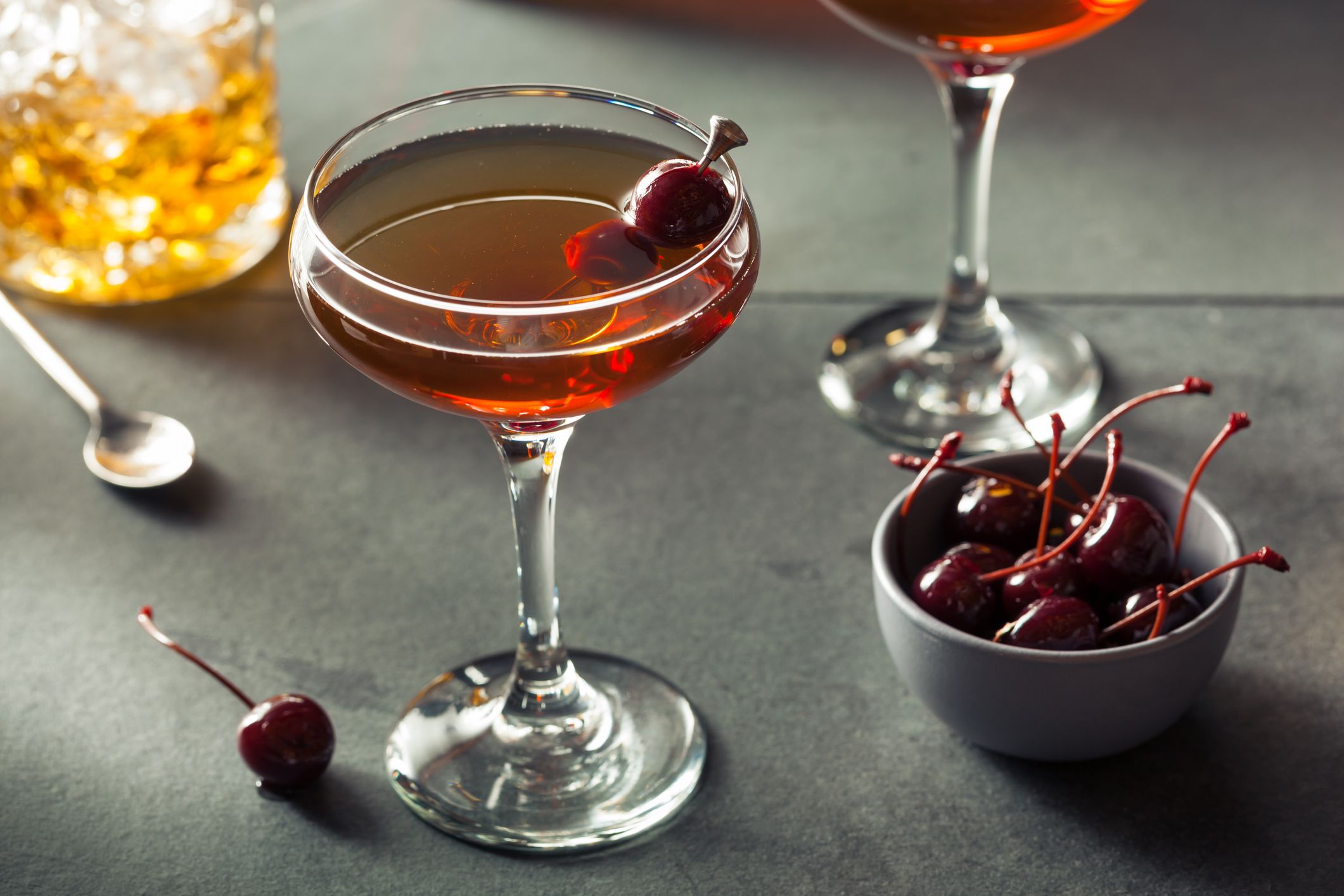 Homemade Rye Bourbon Manhattan Royalty Free Image 1585245761 