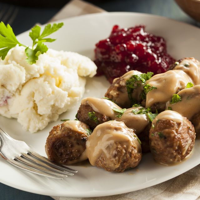 homemade swedish meatballs with cream sauce