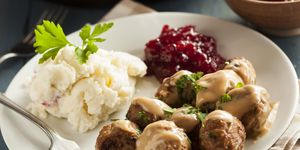 homemade swedish meatballs with cream sauce