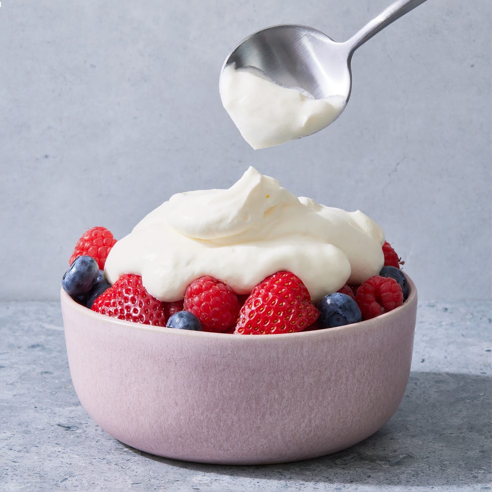 homemade whipped cream in a bowl