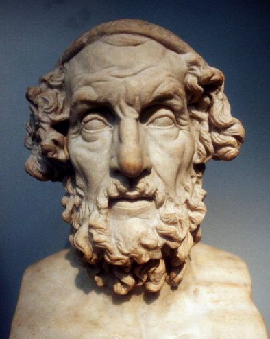 a bust depicting the greek poet homer