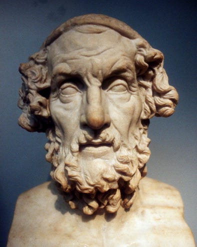 Greek poet Homer wrote ‘The Iliad’ and ‘The Odyssey’ a bust depicting the greek poet homer