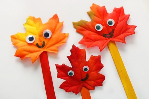 leaf puppets   leaf craft leaf art for kids