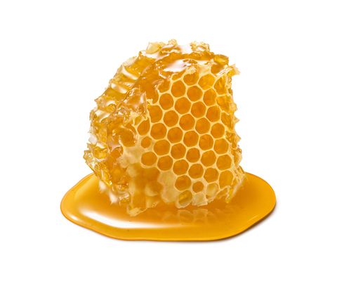 honeycomb piece honey slice isolated on white background package design element