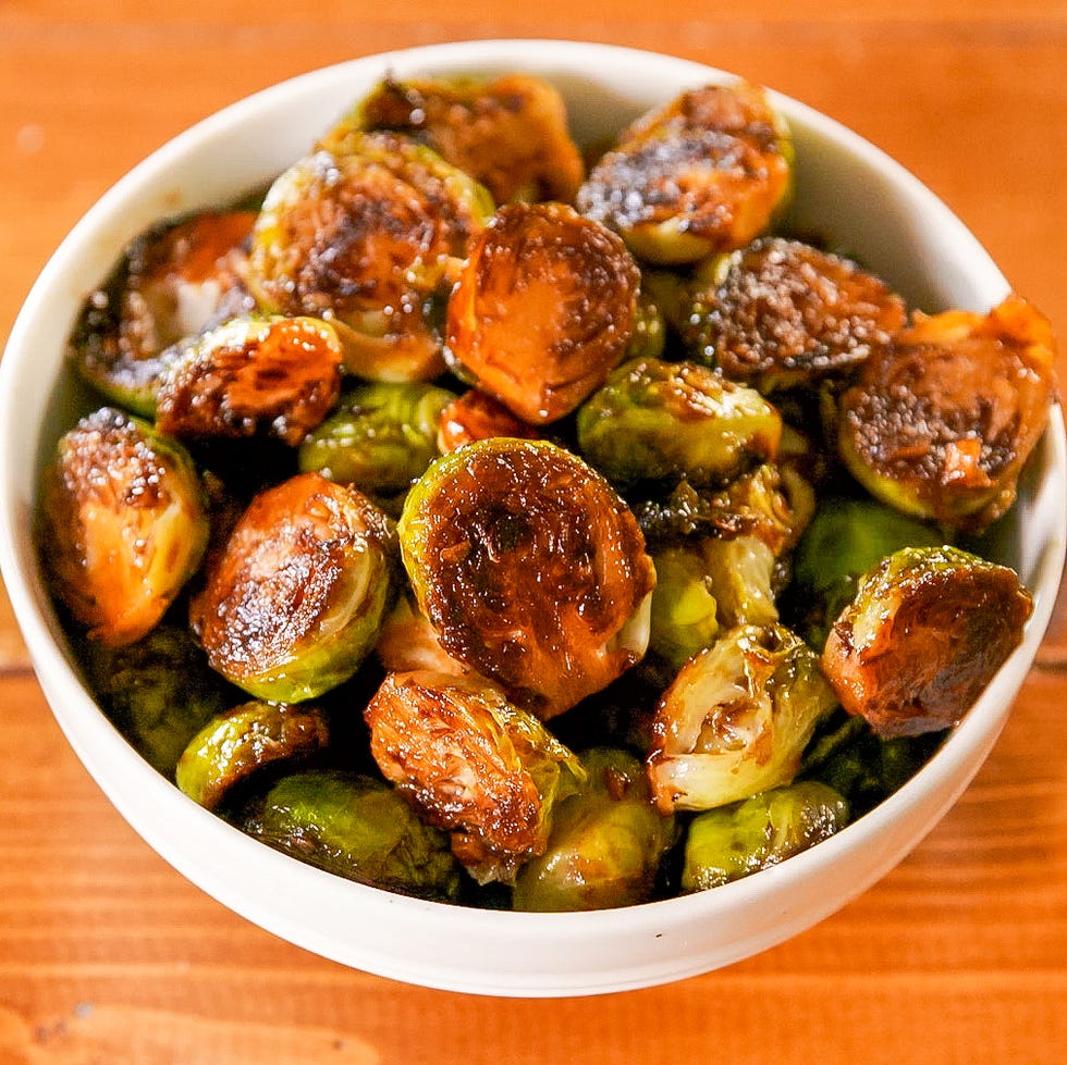 honey balsamic glazed brussels sprouts