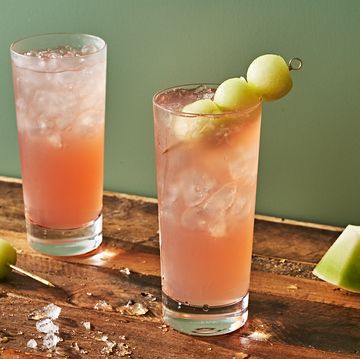 honey deuce cocktail with melon balls