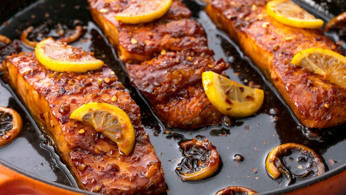 preview for Honey-Garlic Glazed Salmon Is The Weeknight Dinner We Keep Coming Back To