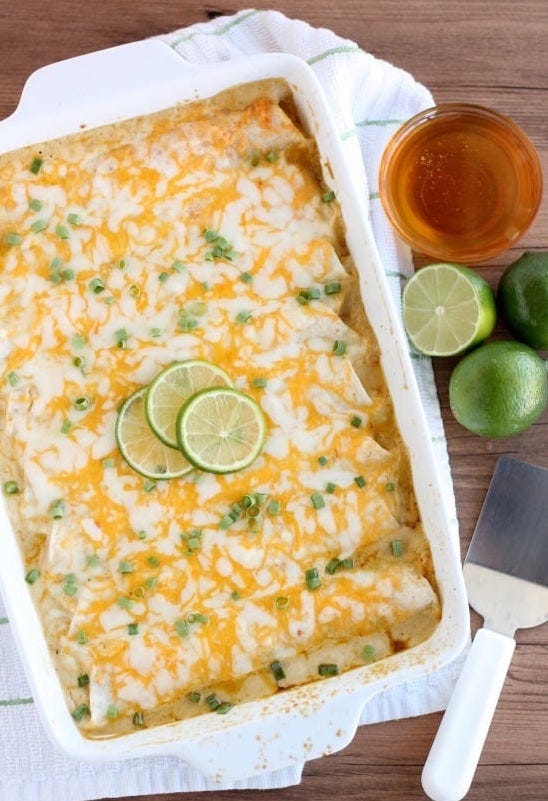 Honey Lime Chicken Enchiladas