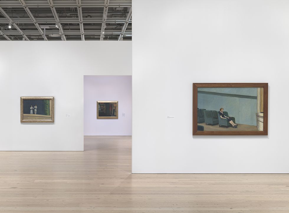 installation view of edward hoppers new york whitney museum of american art new york