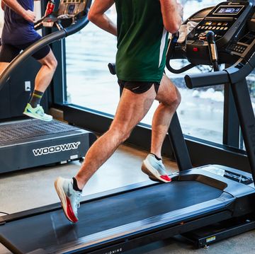 a man working out on a treadmill