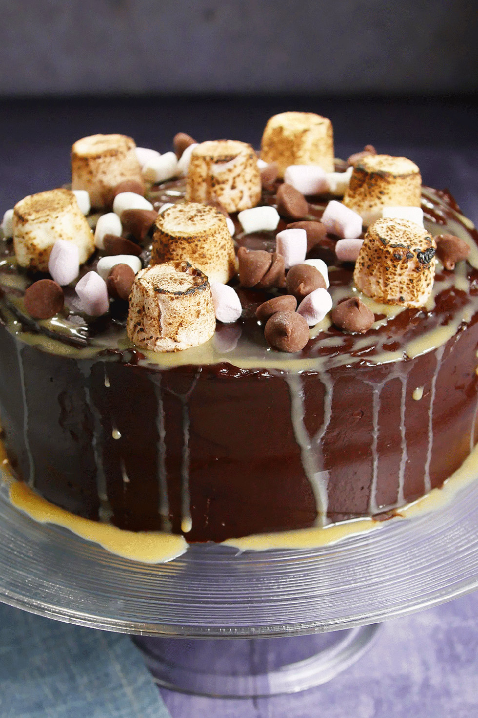 Chocolate Fudge Cake with Caramel Frosting - Tasting Thyme