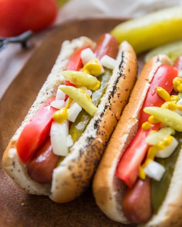 hot dog recipes chicago style hot dogs