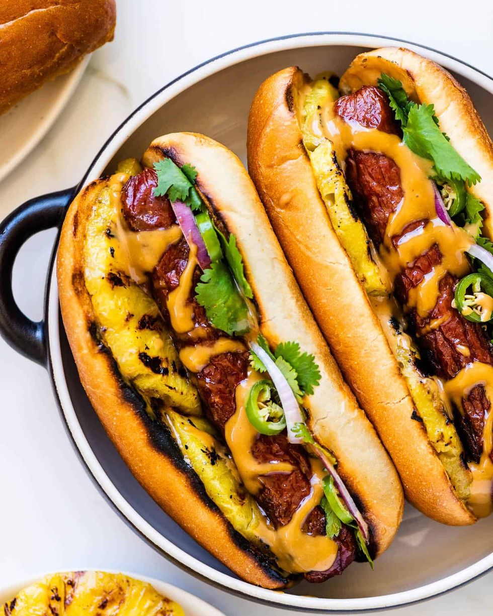 hot dog recipes hawaiian hot dogs with grilled pineapple