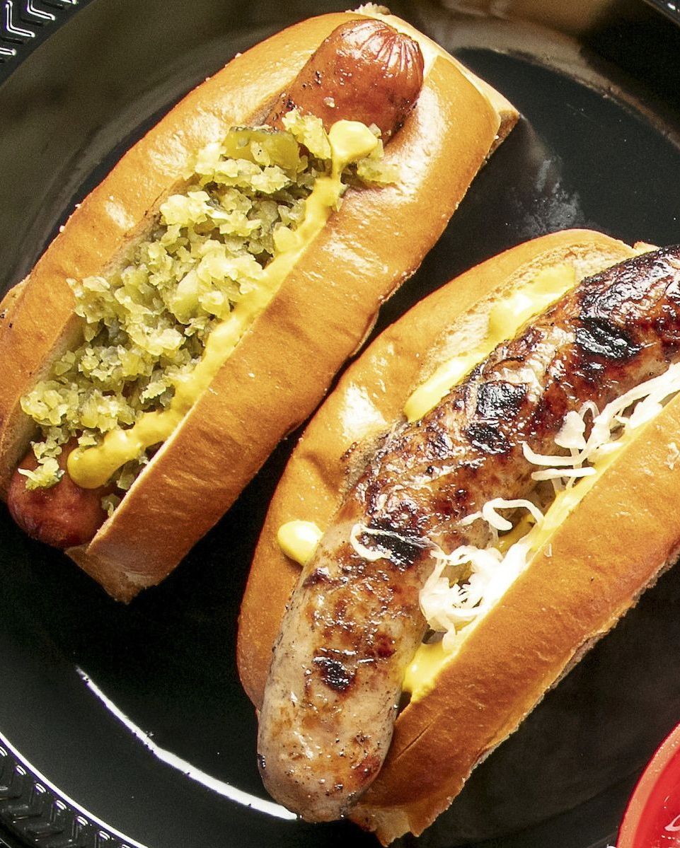 hot dog recipes hot dogs bratwurst sauerkraut and relish