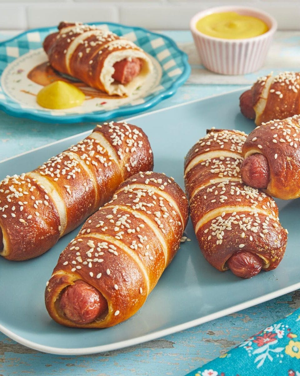 hot dog recipes pretzel dogs