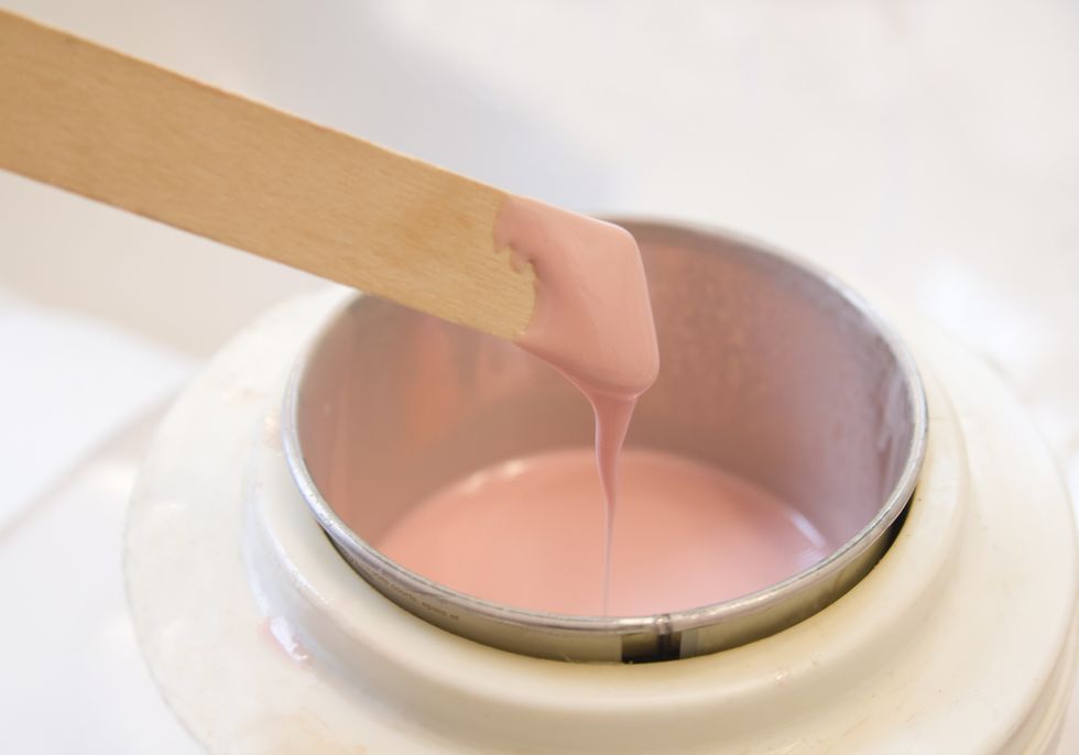 hot pink wax used for hair removal