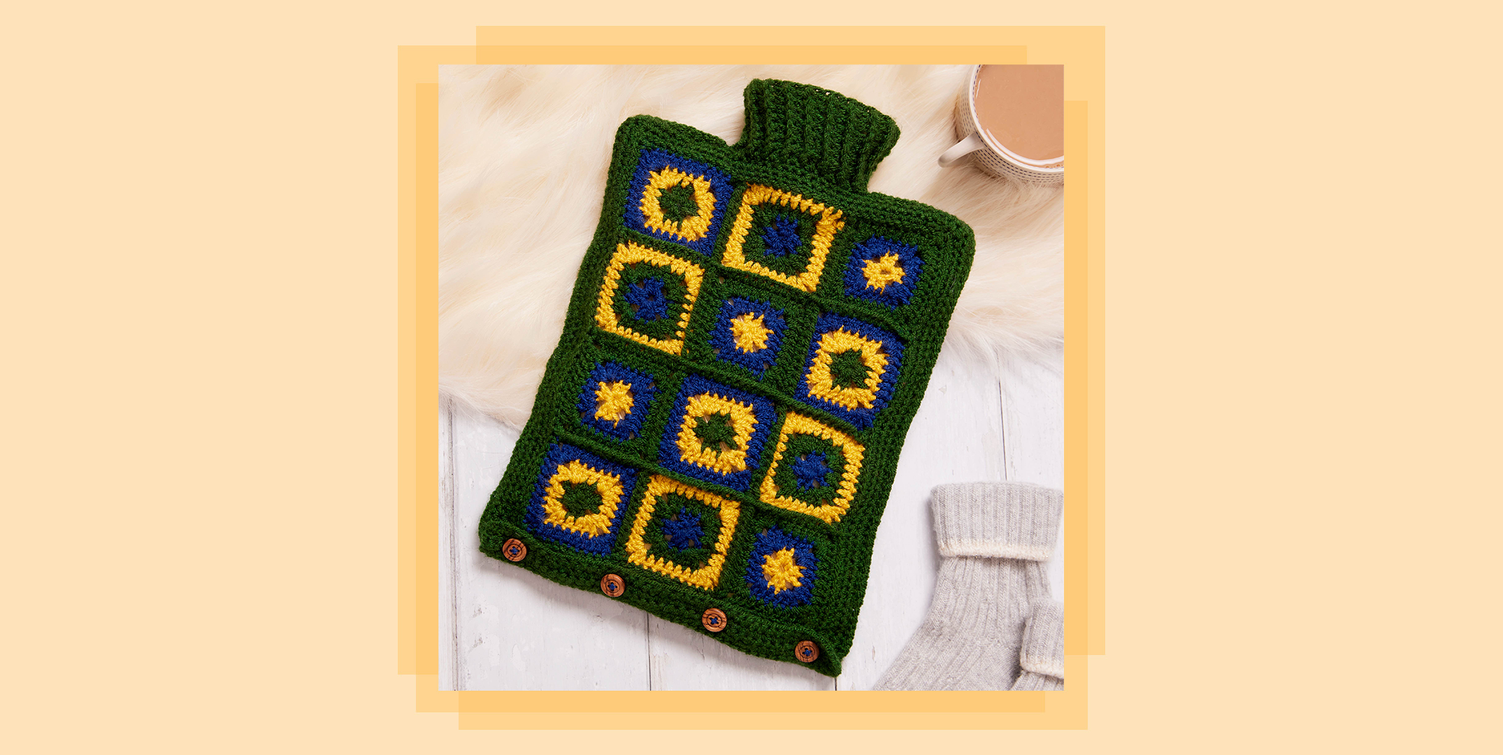 Crochet Hot Water Bottle Cover Pattern 