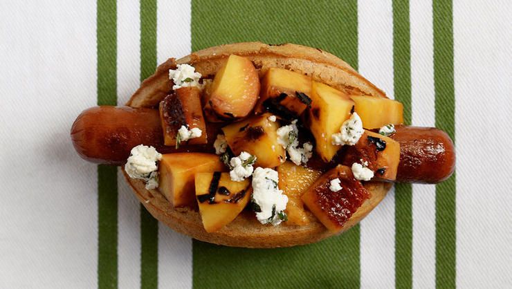 Hot Dog With Peach