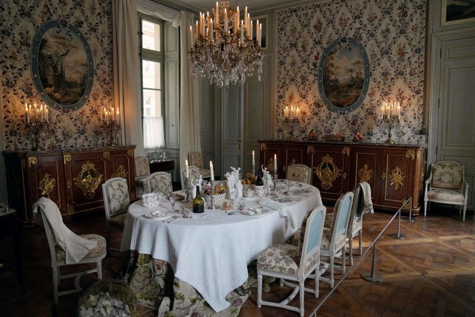 a picture taken on june 10, 2021 shows a view of the dinning room at the hotel de la marine museum during its inauguration, in paris   the building, located at concorde square in paris, designed by french architect ange jacques gabriel, hosted the marine headquarters from 1789 until 2015 photo by francois mori  pool  afp photo by francois moripoolafp via getty images