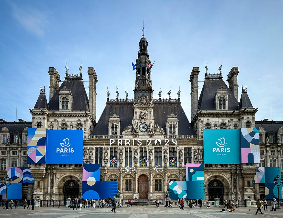 hotel de ville or city hall in paris, france