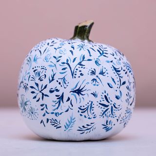 Porcelain, Blue, Ceramic, Blue and white porcelain, Still life photography, Pumpkin, Fruit, Plant, Still life, 