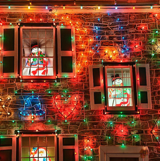 house decorated with christmas lights, koziar's christmas