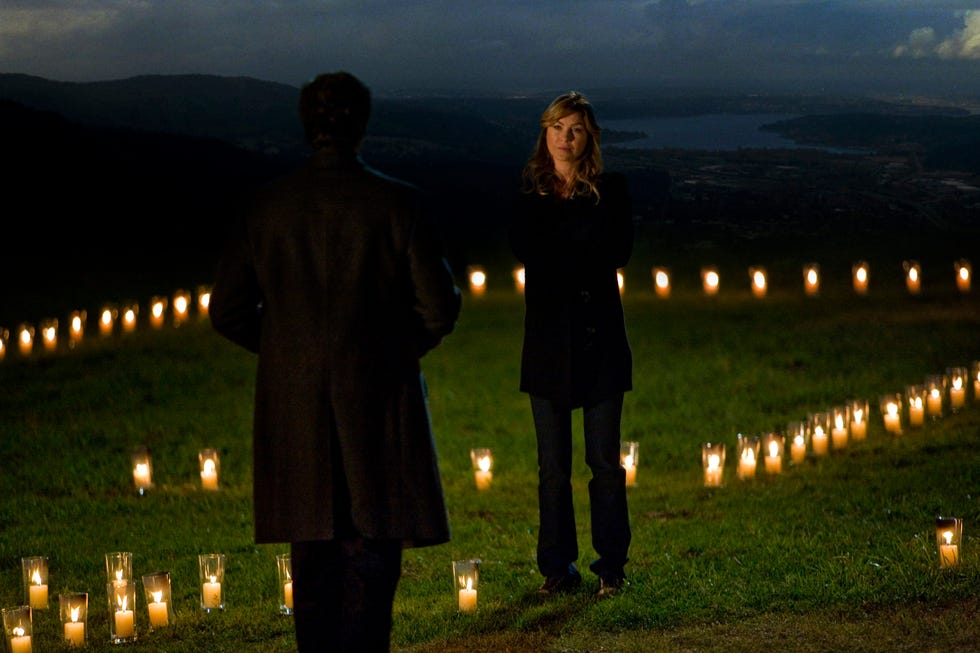 meredith and derek have one last shot at a successful outcome in their clinical trial, as the other surgeons work together to free a boy from a hardening block of cement. meanwhile, izzie helps alex care for an ailing rebecca, and lexie discovers critical information about george's intern status