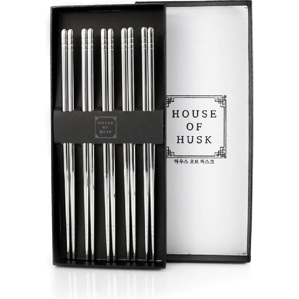 house of husk™  zilver metalen chopstick set