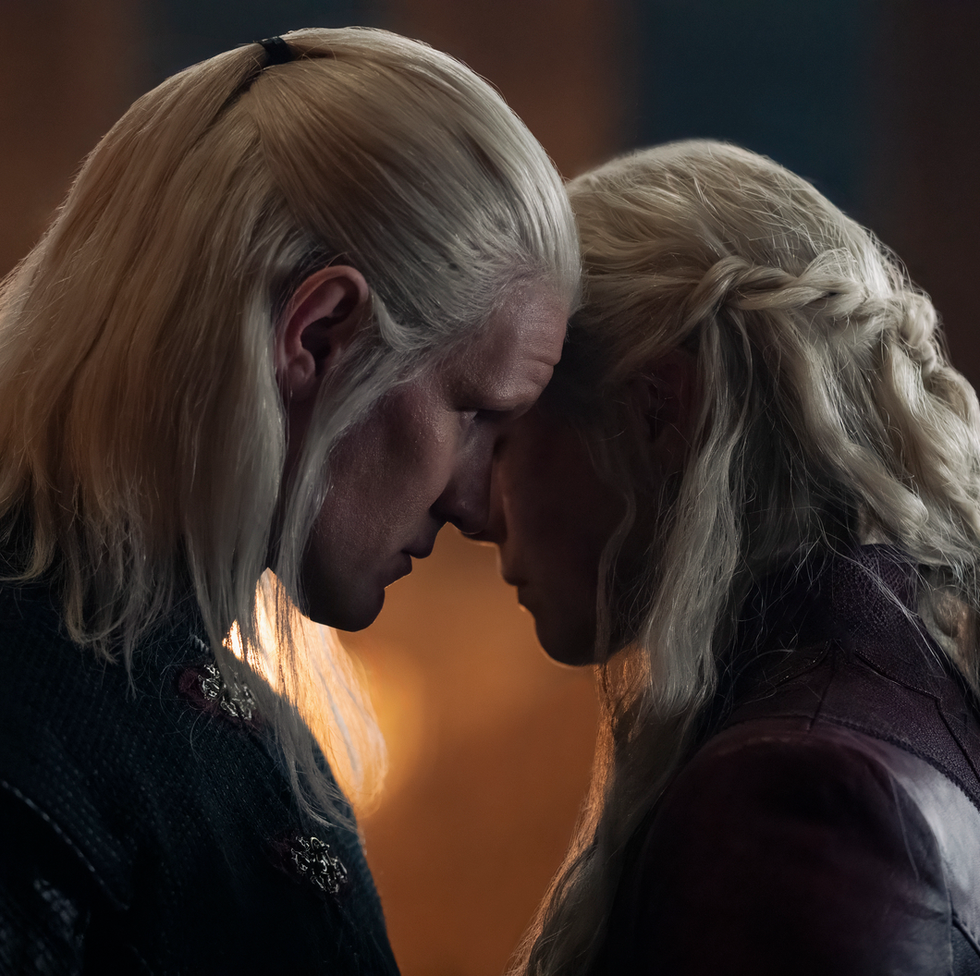 matt smith as daemon targaryen and ﻿﻿﻿emma d’arcy as rhaenyra targaryen in house of the dragon season 2