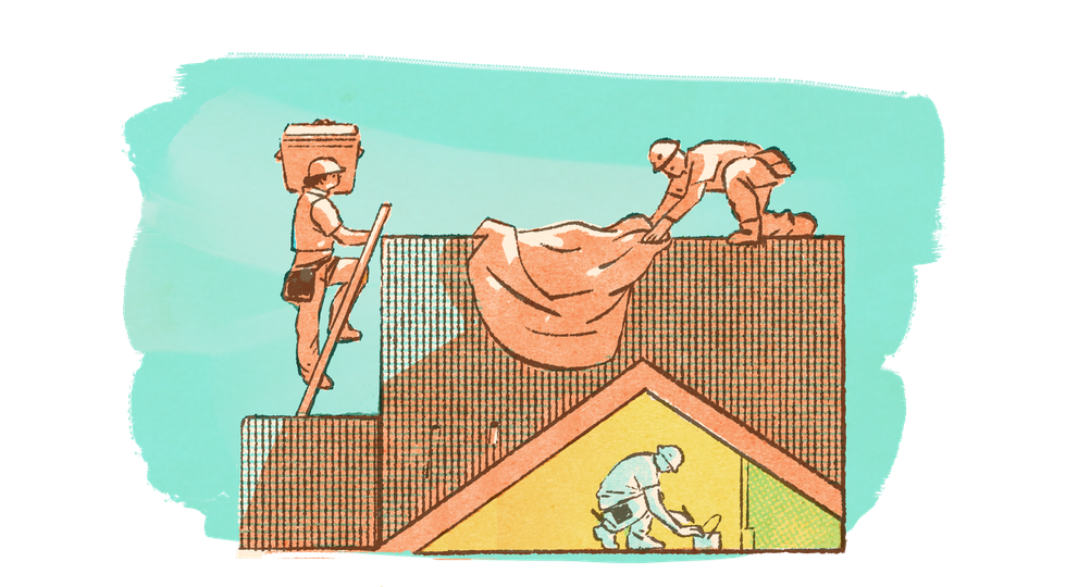 builders doing roofing