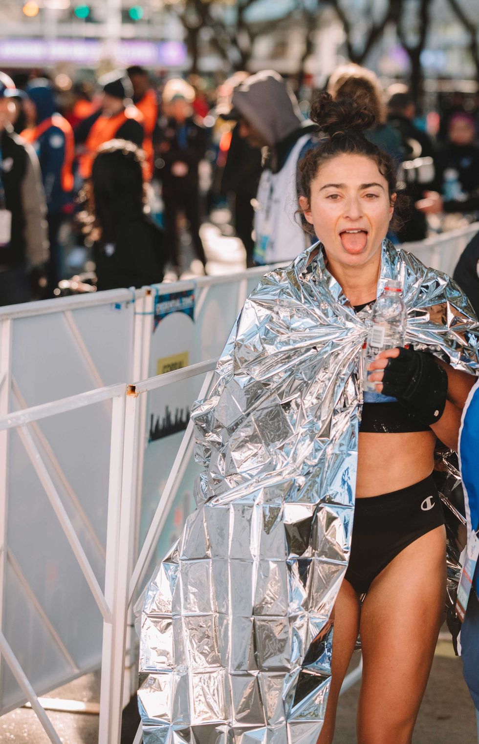 Alexi Pappas after her 9-minute personal best of 2:34:26 at the Houston Marathon on Sunday, January 19, 2020.
