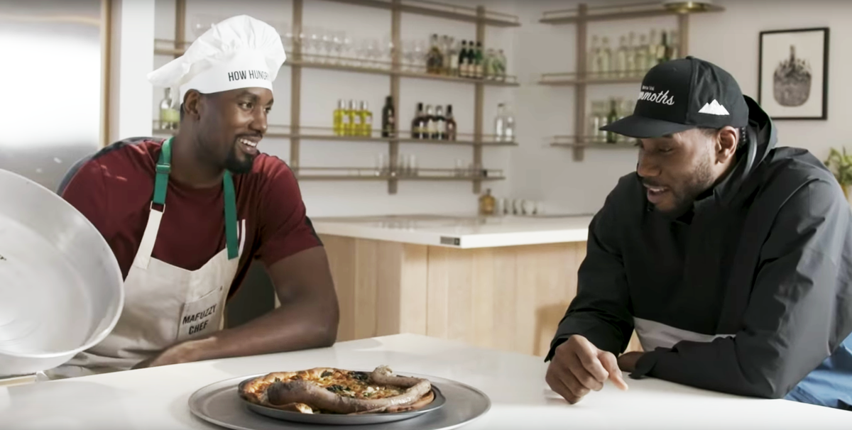 Watch Toronto Raptors Star Serge Ibaka Make His Teammate Kawhi Leonard Eat Penis Pizza