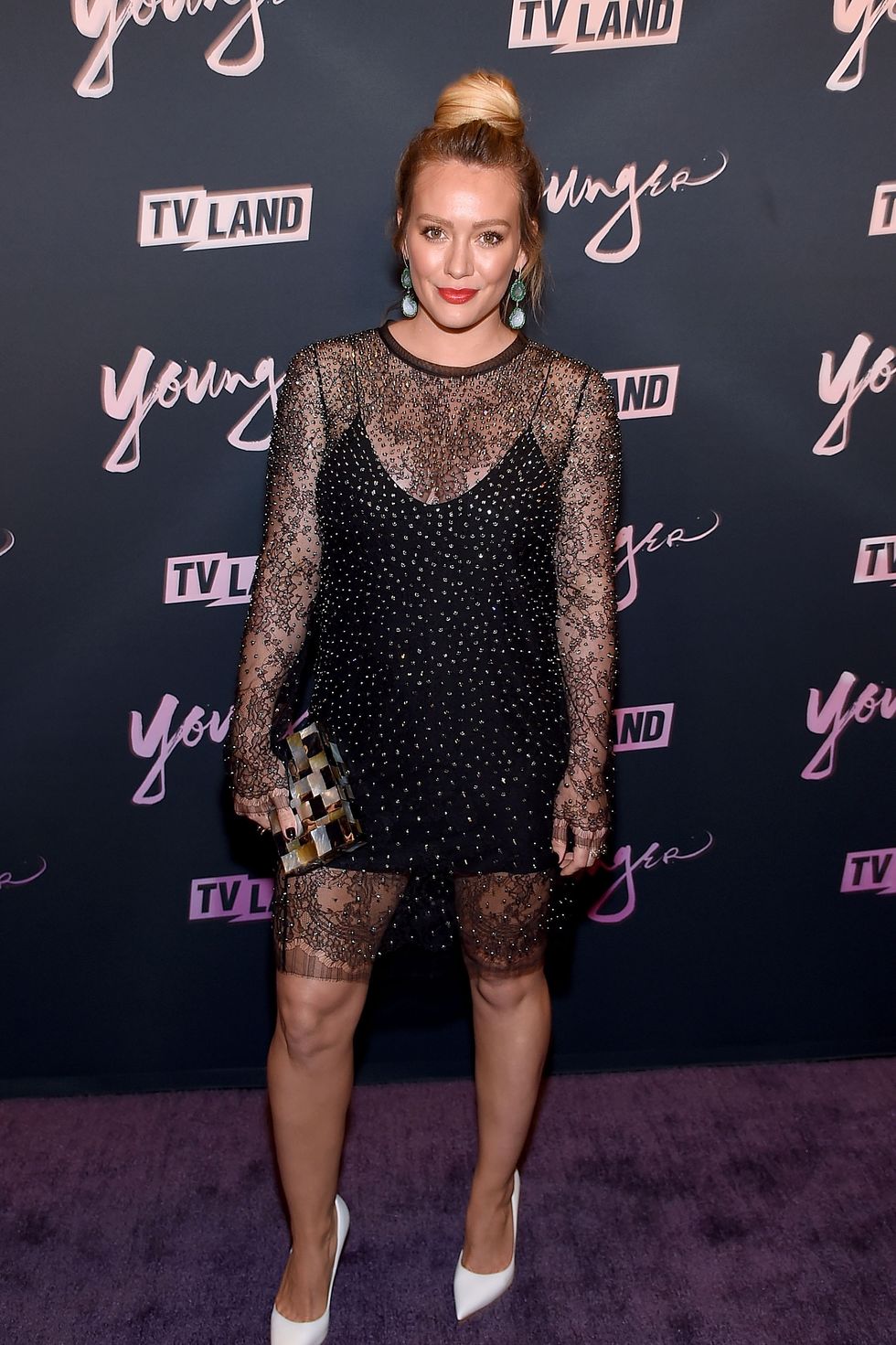How I Met Your Father Star Hilary Duff Wore A Daring See Through Dress And Floored Fans