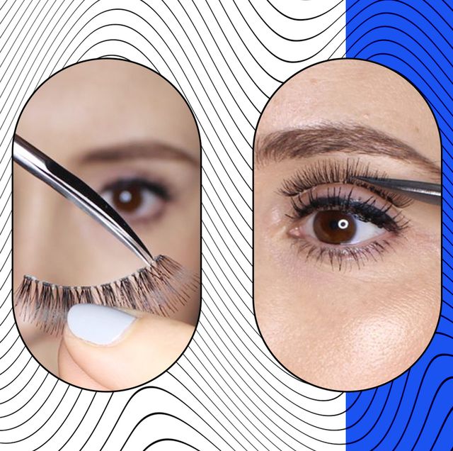 how to apply false lashes