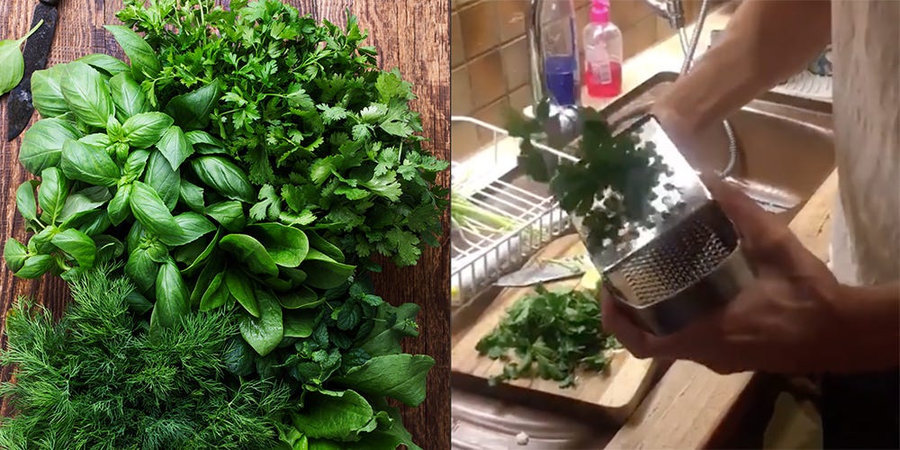 Chopping fresh herbs can be tricky. Here's how to handle parsley! #blu