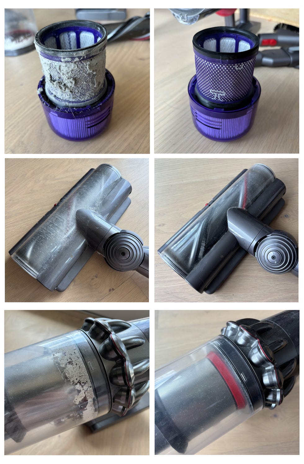 how to clean vacuum parts