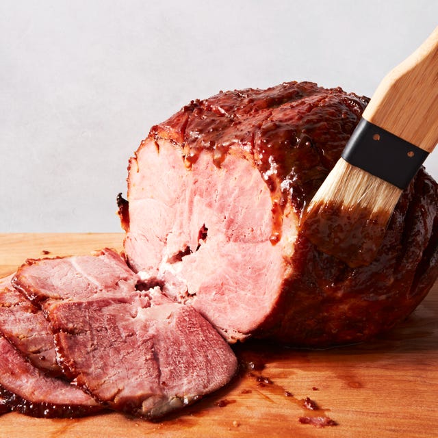 baked spiral ham with a ham glaze