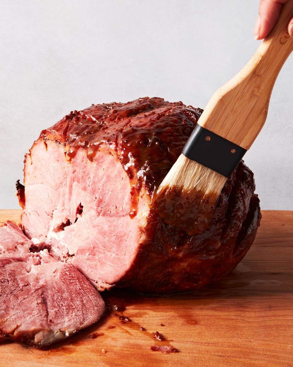 baked spiral ham with a ham glaze